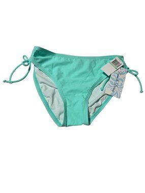 Beach Diva Bikini Bottom Size 8 Aqua Green Tie Side Swimwear Swimsuit Beach Pool